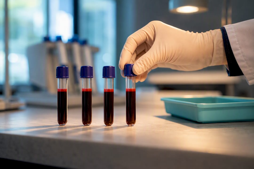Serial blood samples representing PSA testing over time