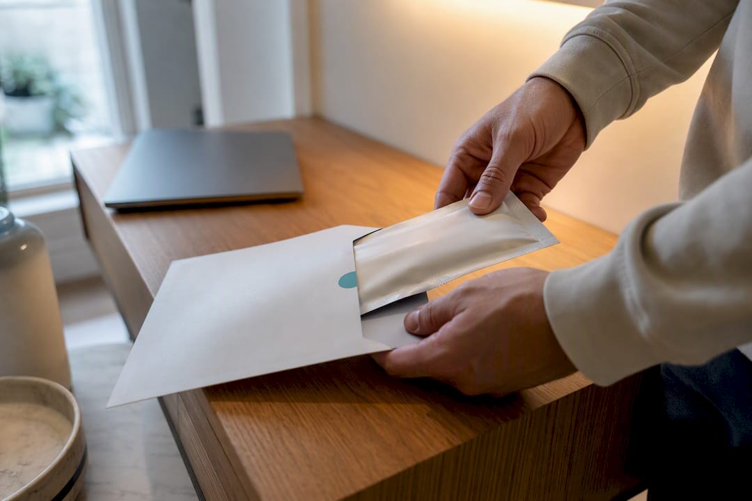 Discreet home STI sample postal preparation