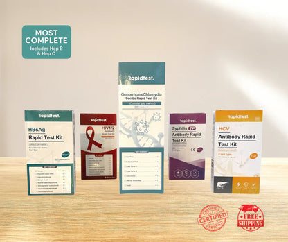 Full At-Home 4-in-1 STI Test Bundle – Chlamydia, Gonorrhoea, Syphilis & HIV