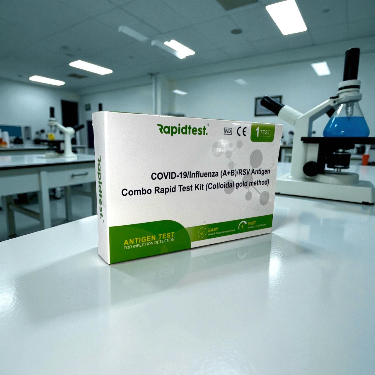 At-Home COVID-19 & Flu A/B Combo Rapid Test – Know Which Virus It Is in 15 Minutes