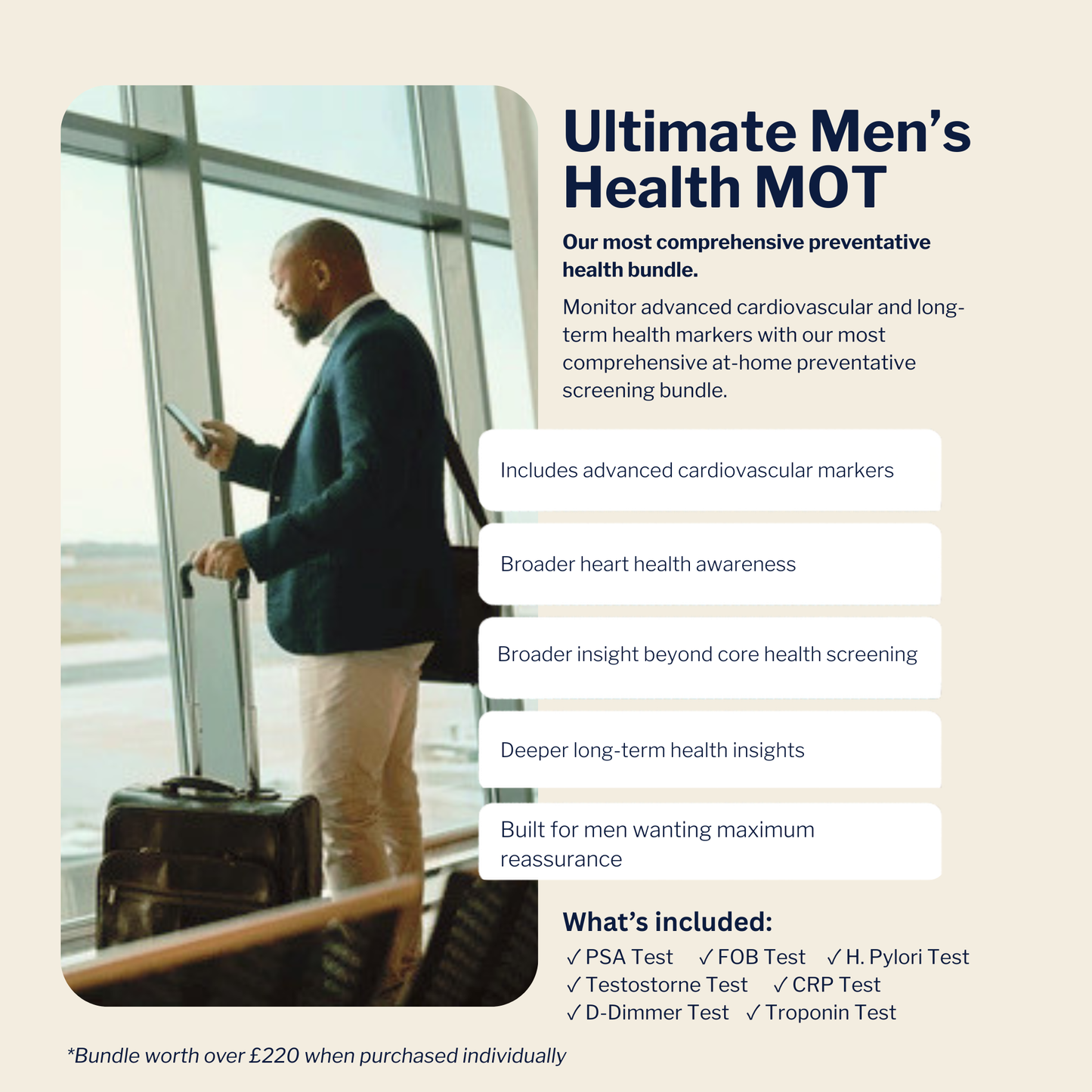 At-Home Full Men's Health MOT - Results in 15 mins