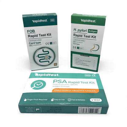 Full Men's over 35 Health MOT Bundle - Results at home in 10 Minutes for Early Prostate Cancer, Bowel Cancer Detection, Stomach Ulcers & Digestive Health. 98.79% Accurate