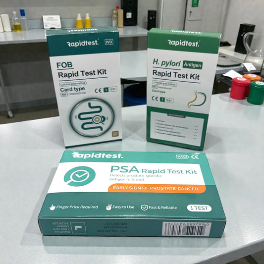 Full Men's over 35 Health MOT Bundle - Results at home in 10 Minutes for Early Prostate Cancer, Bowel Cancer Detection, Stomach Ulcers & Digestive Health. 98.79% Accurate